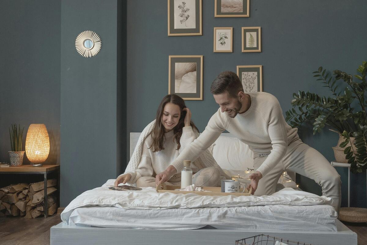 Surprise Pour Son Amoureux Au Lit