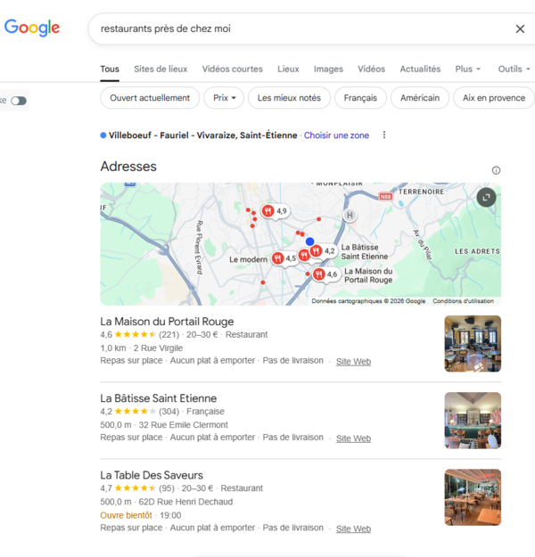 Pack local Google