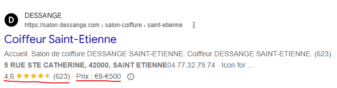 Données structurées pour un coiffeur Saint-Etienne, selon les bonnes pratiques SEO