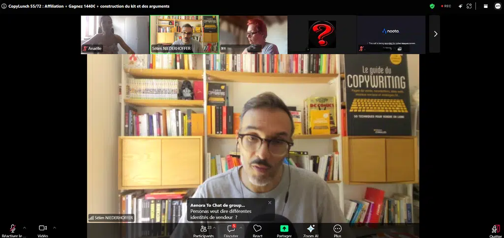 Session de formation avec Sélim Niederhoffer, meilleur copywriter français
